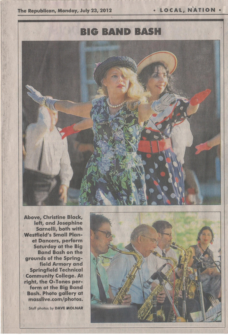Springfield Republican story on Small Planet Dancers preforming at Springfield Armory on July 21, 2012.